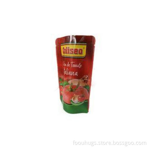 Custom Printing Laminated Foil Stand Up Bags For Tomato Pas